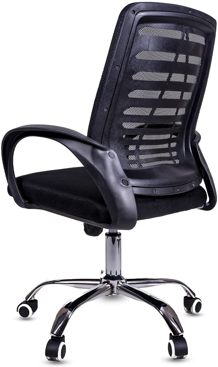 Ergonomic Mesh Mid Back Office Chair with Lumbar Support - Black – US Office  Elements